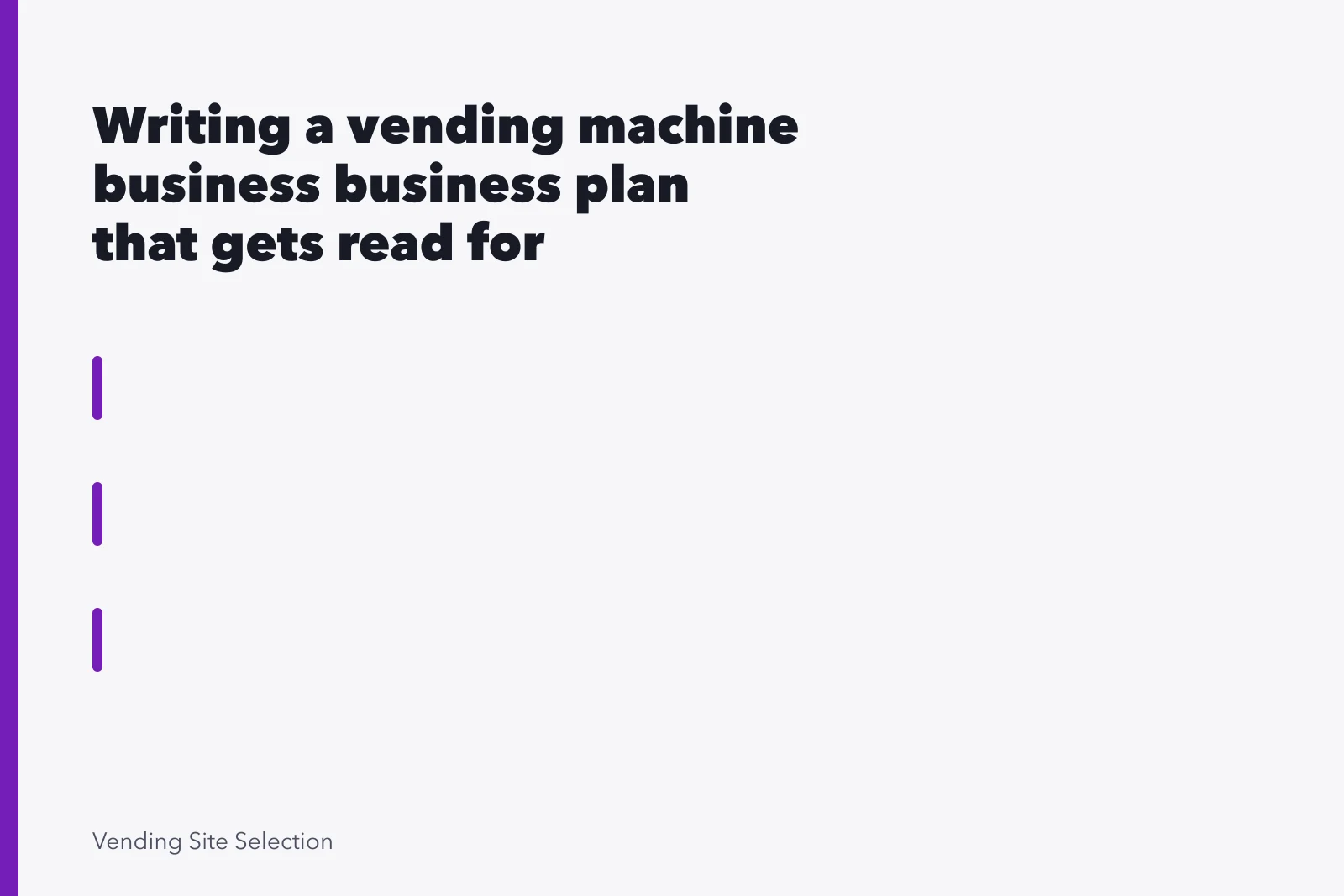 Open vending machine being restocked on a service route. Vending machine business plan outline for first-year owners